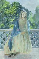 バルコニーの少女、1900